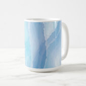 Blauwe, abstracte, koele tak van de penseel van de koffiemok (Voorkant rechts)