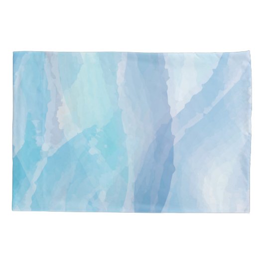 Blauwe, abstracte, koele tak van de penseel van de kussensloop (Achterkant)