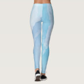 Blauwe, abstracte, koele tak van de penseel van de leggings (Achterkant)
