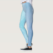 Blauwe, abstracte, koele tak van de penseel van de leggings (Links)
