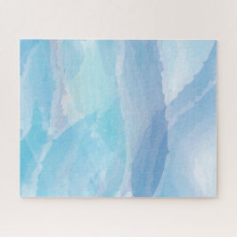 Blauwe, abstracte, koele tak van de penseel van de legpuzzel
