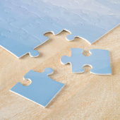 Blauwe, abstracte, koele tak van de penseel van de legpuzzel (Zijkant)