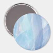 Blauwe, abstracte, koele tak van de penseel van de magneet (Voorkant / Achterkant)