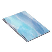 Blauwe, abstracte, koele tak van de penseel van de notitieboek (Rechterzijde)