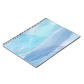 Blauwe, abstracte, koele tak van de penseel van de notitieboek (Linkerzijde)