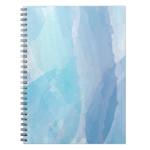 Blauwe, abstracte, koele tak van de penseel van de notitieboek