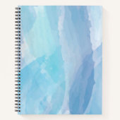 Blauwe, abstracte, koele tak van de penseel van de notitieboek (Voorkant)