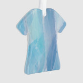 Blauwe, abstracte, koele tak van de penseel van de ornament (voorkant)