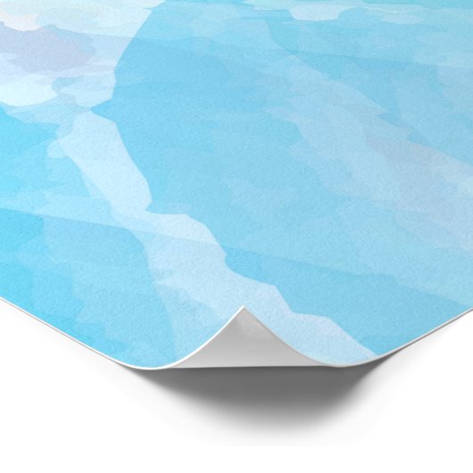 Blauwe, abstracte, koele tak van de penseel van de poster (Hoek)