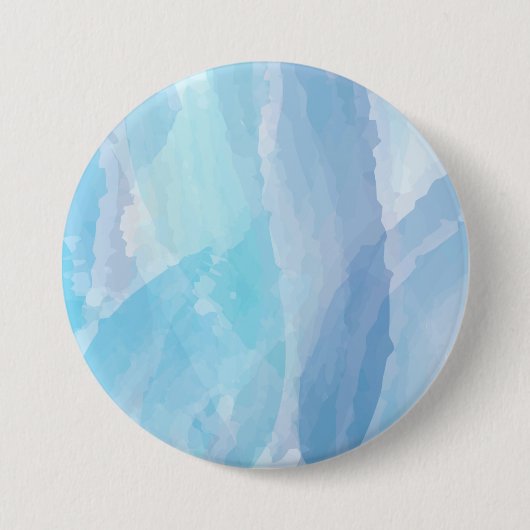 Blauwe, abstracte, koele tak van de penseel van de ronde button 7,6 cm (Voorkant)