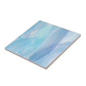 Blauwe, abstracte, koele tak van de penseel van de tegeltje (Zijkant)