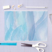 Blauwe, abstracte, koele tak van de penseel van de tissuepapier (Craft)