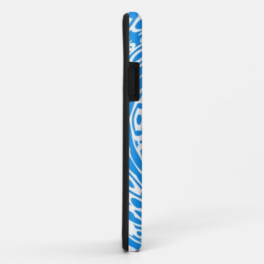 Blauwe Abstracte kunst Case-Mate iPhone Case (Achterkant/rechts)