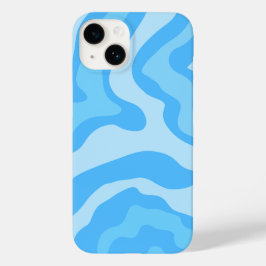 Blauwe abstracte kunst Case-Mate iPhone 14 hoesje