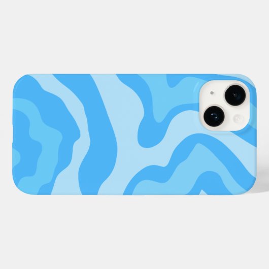 Blauwe abstracte kunst Case-Mate iPhone case (Achterkant (horizontaal))