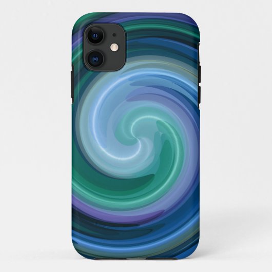 Blauwe Abstracte kunst Case-Mate iPhone Case (Achterkant)