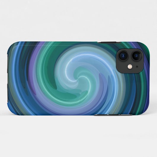 Blauwe Abstracte kunst Case-Mate iPhone Case (Achterkant (horizontaal))