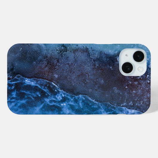 Blauwe Abstracte kunst Case-Mate iPhone Case (Achterkant (horizontaal))