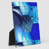 Blauwe Abstracte Kunst Fotoplaat (Zijkant)