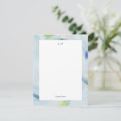 Blauwe Abstracte Kunst Gepersonaliseerde Vlakke No Kaart (Staand voorkant)