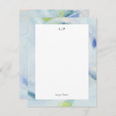 Blauwe Abstracte Kunst Gepersonaliseerde Vlakke No Kaart (Voorkant / Achterkant)