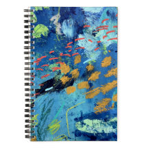 Blauwe Abstracte Kunst Oceaanscène