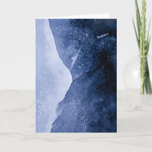 Blauwe Abstracte kunstfoto Kaart (Voorkant)