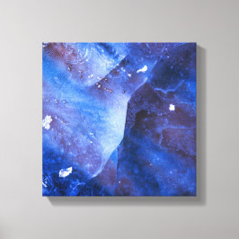 Blauwe Abstracte kunstfoto's met ijs Canvas Afdruk