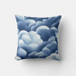 Blauwe abstracte kunstkussen kussen