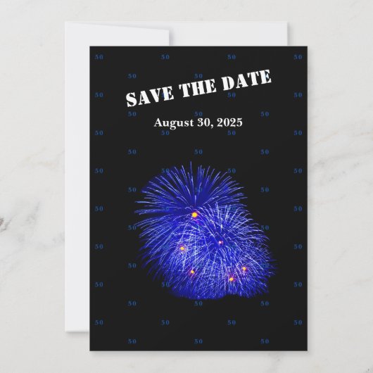 Blauwe Abstracte Man verjaardag viering van de gro Kaart (Achterkant)