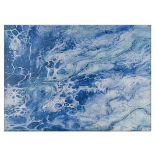 Blauwe Abstracte marmer achtergrond Snijplank