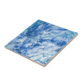 Blauwe Abstracte marmer achtergrond Tegeltje (Zijkant)