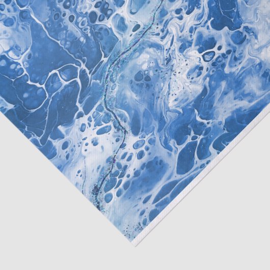 Blauwe Abstracte marmer achtergrond Tissuepapier (Detail)