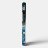Blauwe abstracte marmeren iPhone 13 hoes. Case-Mate iPhone Case (Achterkant / Links)