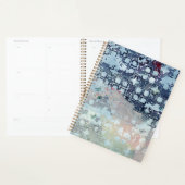 Blauwe abstracte moderne kunstplanner planner (Display)