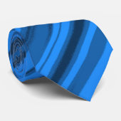 Blauwe Abstracte moderne strepen Stropdas (Opgerold)