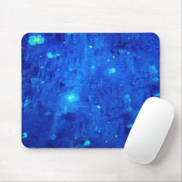 Blauwe Abstracte Neon Buitenruimte Muismat
