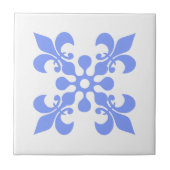 Blauwe abstracte ontwerptegels tegeltje (Voorkant)