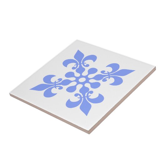 Blauwe abstracte ontwerptegels tegeltje (Zijkant)