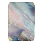 Blauwe Abstracte penseelstreek Badmat (Voorkant Verticaal)