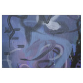 Blauwe abstracte schilderij stof (Fat Quarter)