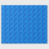 Blauwe Abstracte Schilderkunst Cadeaupapier (Vlak)