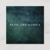 Blauwe Abstracte schoonheidslijst Vierkante Visitekaartje (Voorkant)