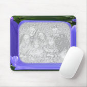 Blauwe Abstracte sjabloon ~ mousepad Muismat (Met muis)