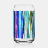 Blauwe Abstracte strepen 606 Blikvorm Glas (Rechts)