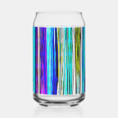 Blauwe Abstracte strepen 606 Blikvorm Glas (Links)