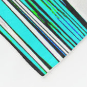 Blauwe Abstracte strepen 606 Fleece Deken (Hoek)