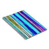 Blauwe Abstracte strepen 606 Notitieboek (Rechterzijde)