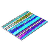 Blauwe Abstracte strepen 606 Notitieboek (Linkerzijde)