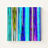 Blauwe Abstracte strepen 606 Notitieboek (Achterkant)